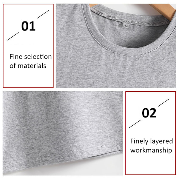 Dam ärmlös Beach Praty Shirts Topp Grey M