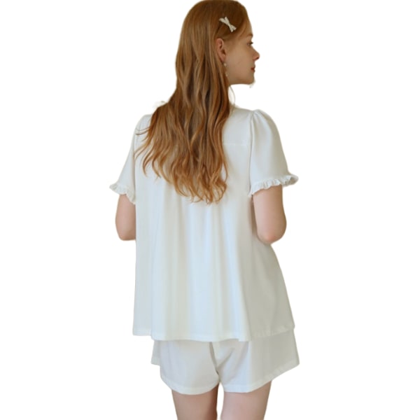 Shorts för kvinnor Pyjamas Set Kortärmade nattkläder S