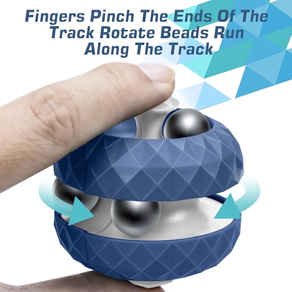 Orbit Bollspel, Fidget Cube Pusselboll Snurrande Leksak Blue