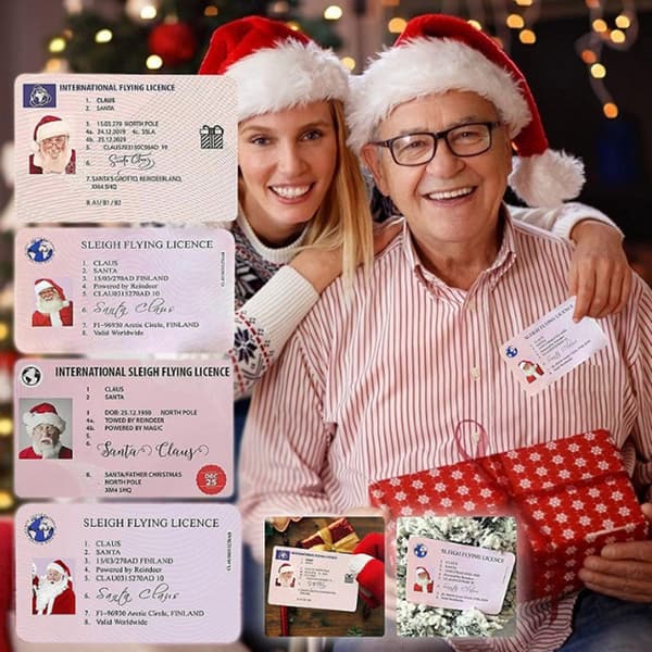 DIY Creative Santa Claus Card Flight License