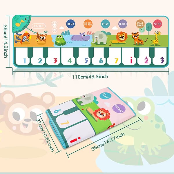 Kids Musical Piano Mats Musik Dans Lekmatta E