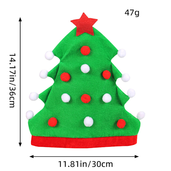 2 st Unisex Julgran Hatt 30*36CM