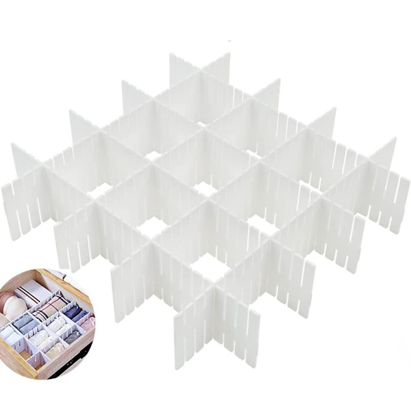 8st Lådavdelare Justerbar organizer White