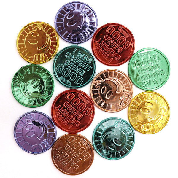 100 st. Patricks Day Guldmynt Plast Pirat Guldmynt Set