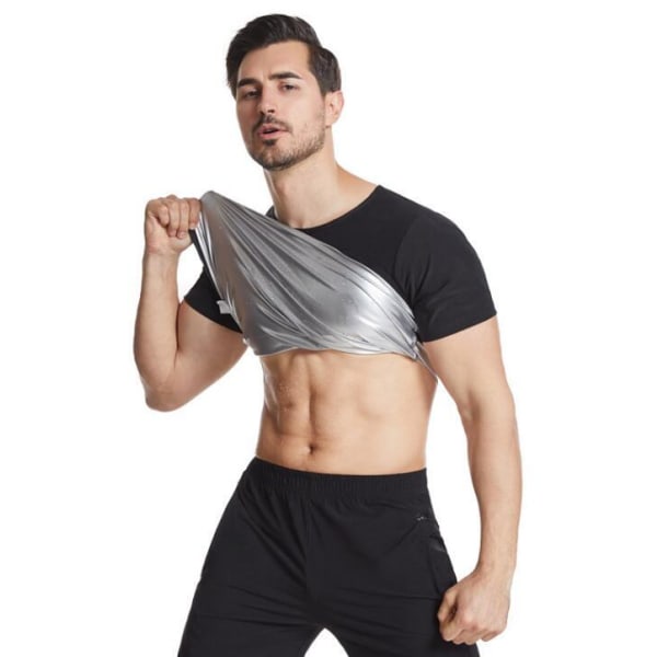 Sweat Bastu Viktminskning Top, Gym Workout Sweat dräkter för män L