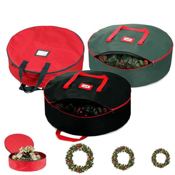 Förvaringsväska för julkrans med dragkedja Red 76*20cm