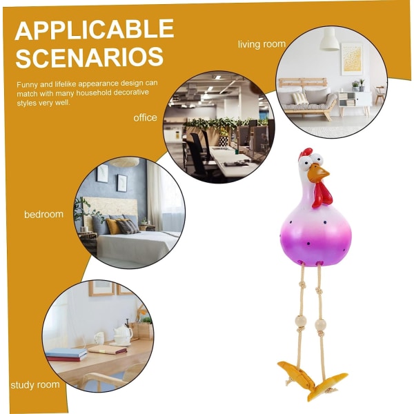 5PCS Resin Rooster utomhusstatyer