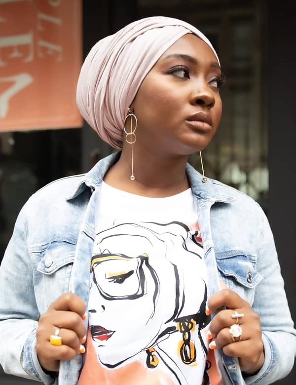 Stretch Jersey Turban Hodeplagg, Urban Hårbånd White