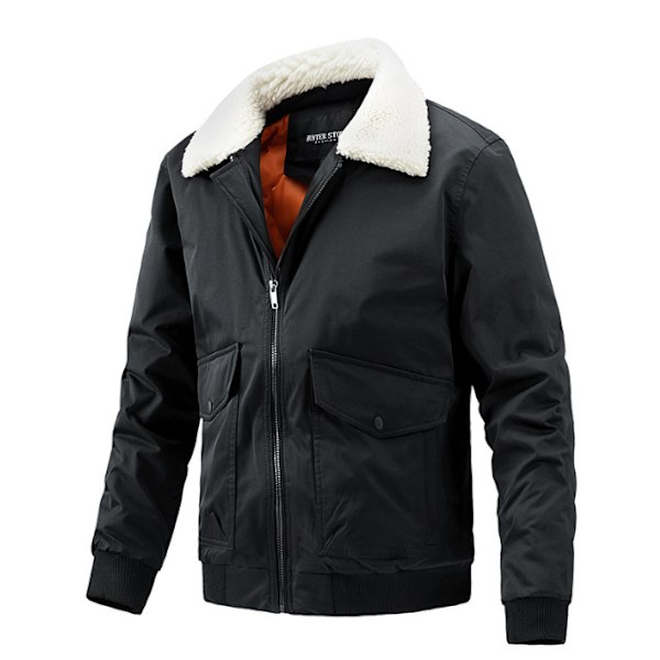 Herrjackor Full Zip Vintervarma kappor Ytterkläder black XXL