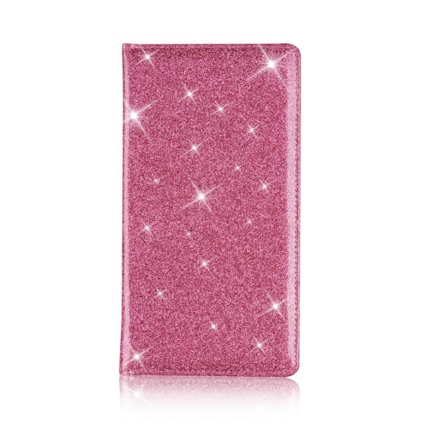 Glitrende Bling Checkhæfte Cover Punge til Pige Kvinder Red