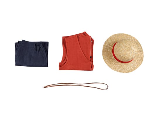 Anime Monkey D Luffy Cosplay Kostyme M