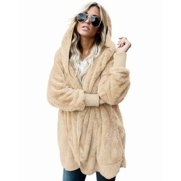 Damjacka med huva, långärmad, vinter Khaki 2XL