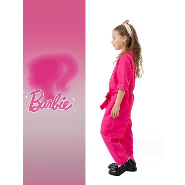 Rosa Jumpsuit med tilhørende hodeplagg for jenter M