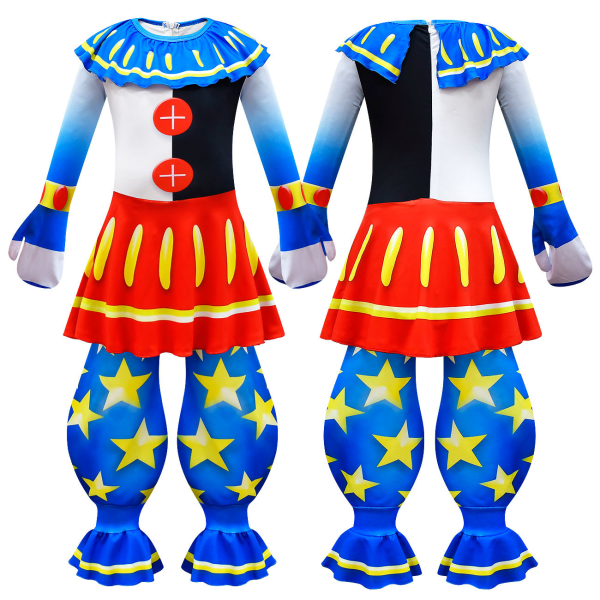 Barn Sundrop Moondrop FNAF kostym Sun Moon Clown Outfits 100cm