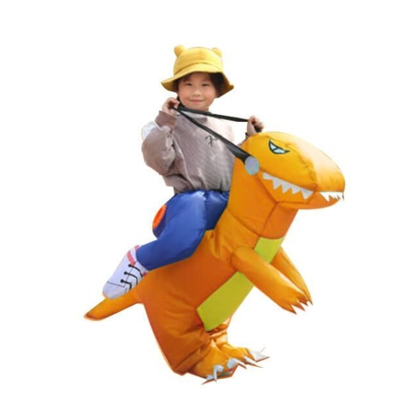 Dinosaur uppblåsbara kläder monterade kläder orange m