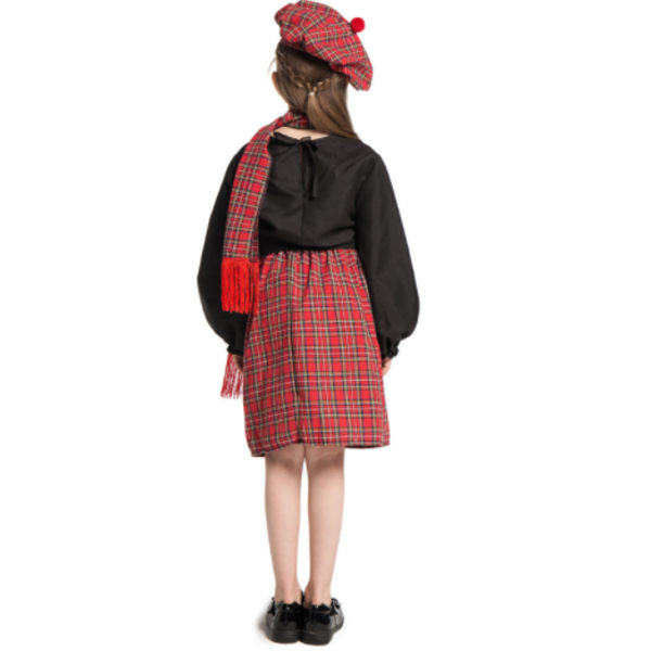 Skotsk kostym för flickor i rutig kjol Cosplay-outfits S 49f0 | S | Fyndiq