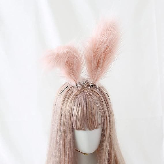 Cosplay-jänis pitkät korvat hiuspinnit hiusrengas Pink