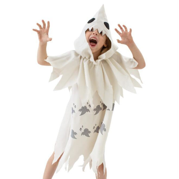 Halloween-kappe med hette for barn White S