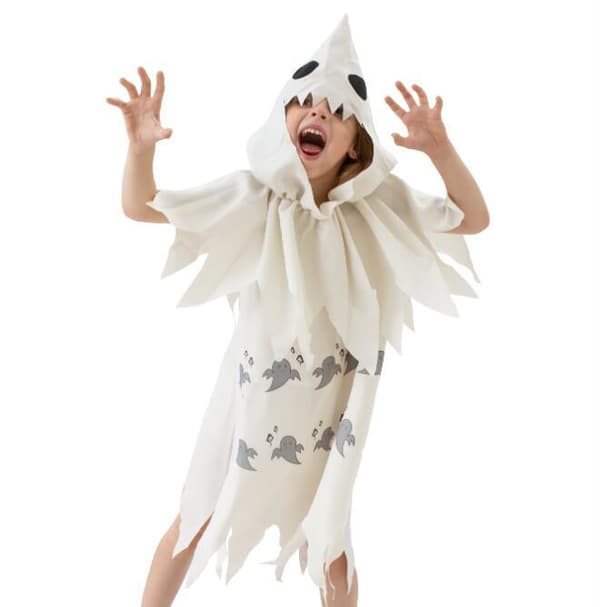Halloween Spøgelseskappe Med Hætte Til Børn White S