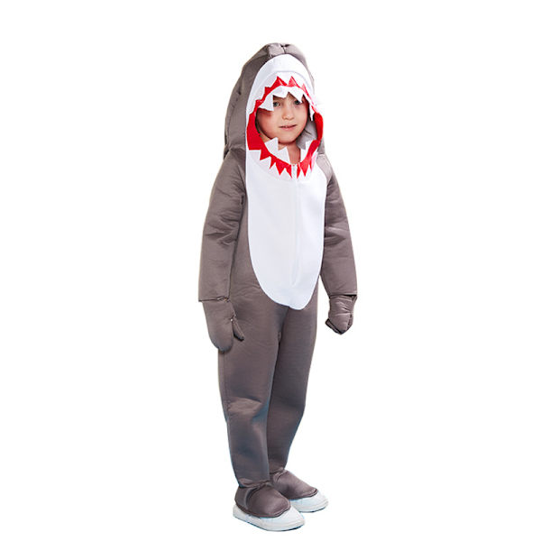 Barn Hoodie Cartoon Hai Jumpsuit Antrekk For Halloween Julenatt S
