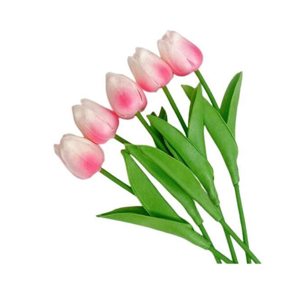 5PC tulpan simulering blommor falska blommor bukett Pink
