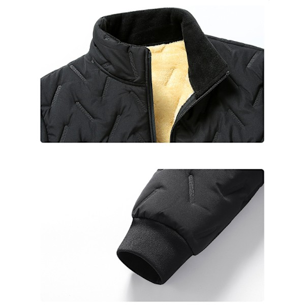 Herrar Vinter Sherpa Fodrad Jacka Zip Up Tjock Varm Kavaj 4XL