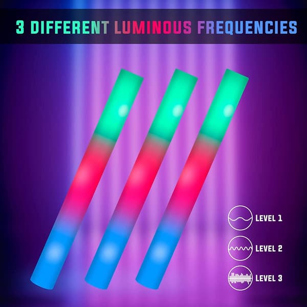 10-pack LED-skumstavar, Glow Sticks i bulk 48*4CM