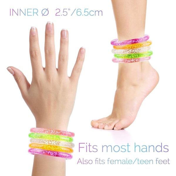 6st Glow Sticks LED-armband lyser upp leksaker Round
