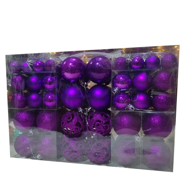 100 st julkulor prydnader för julgran purple