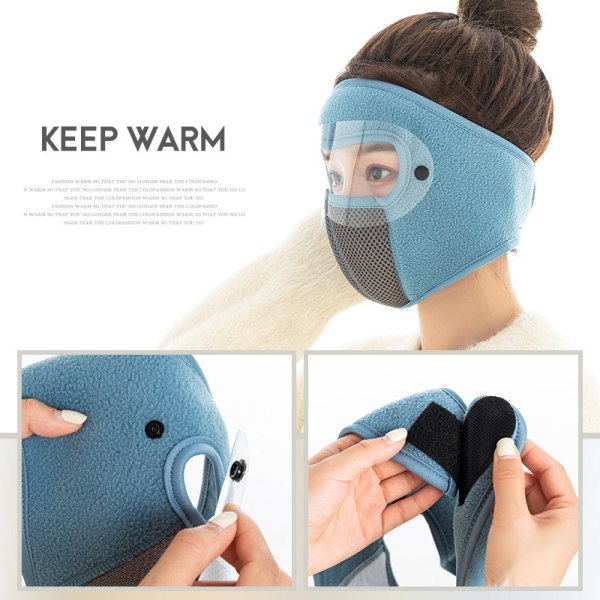 All Inclusive Ear Mask Outdoor Riding Warm Mask blue