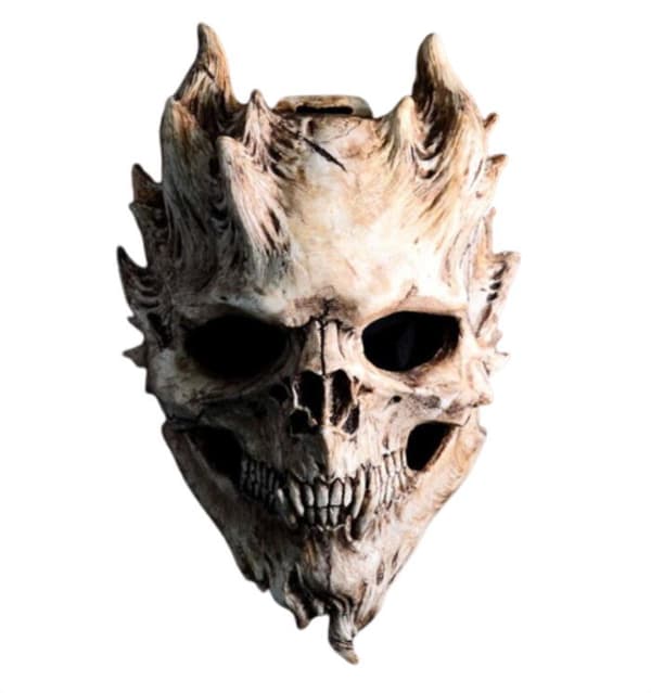 Dödskallemask Horror Halloween Mask Grey