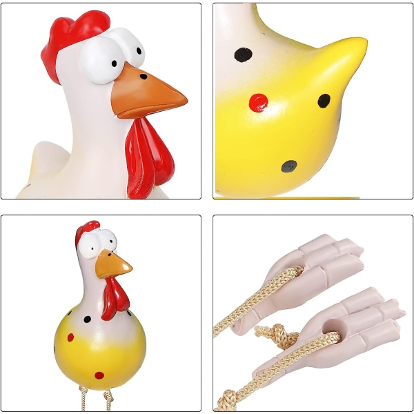 5PCS Resin Rooster utomhusstatyer