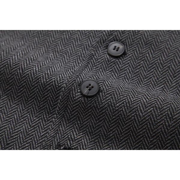 Herrar Casual Singelknäppt Väst Dark Gray M