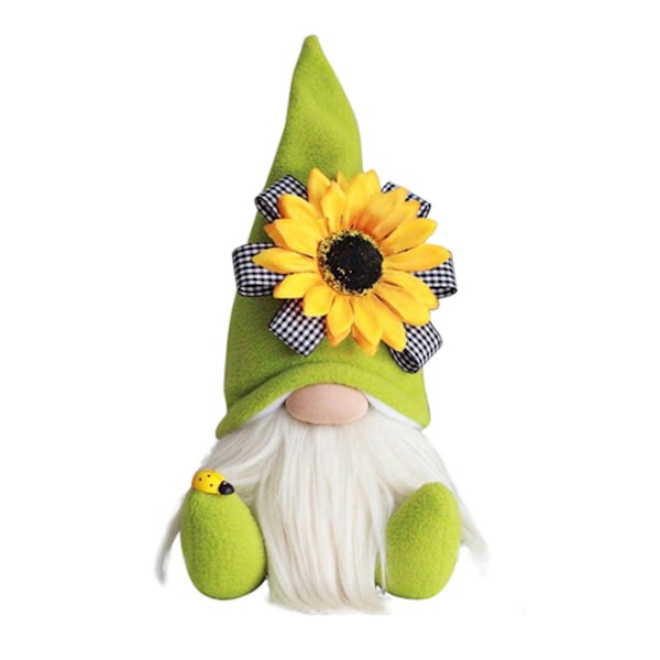 Ansiktslösa docka bi solros söta docka ornament Green