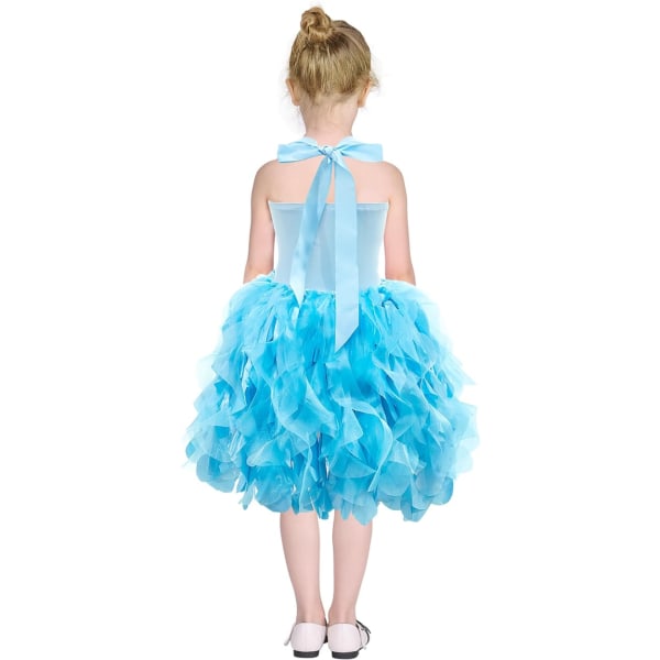 Tutu klänning för flickor Glittrande paljett Tyll Prinsessan Födelsedagsfest Prom Outfit Blue 4T