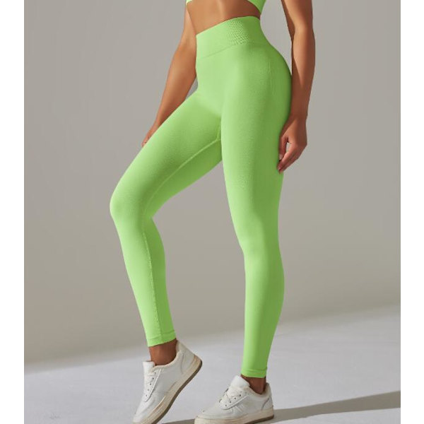 Solid Färgad Stretch Yoga Kläder Green S