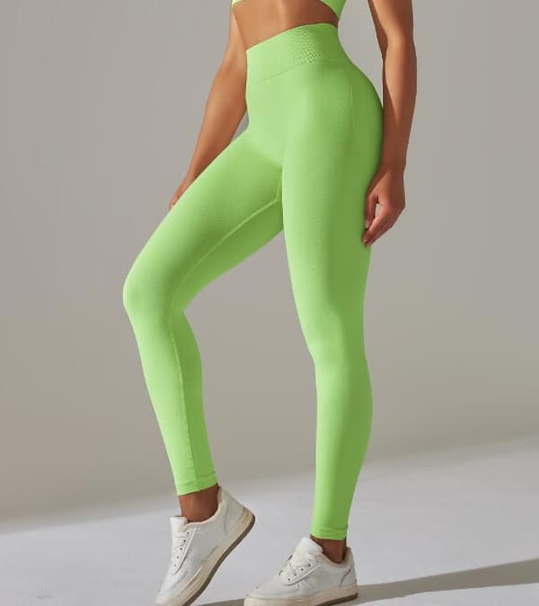 Solid Farvet Stræk Yoga Tøj Green M
