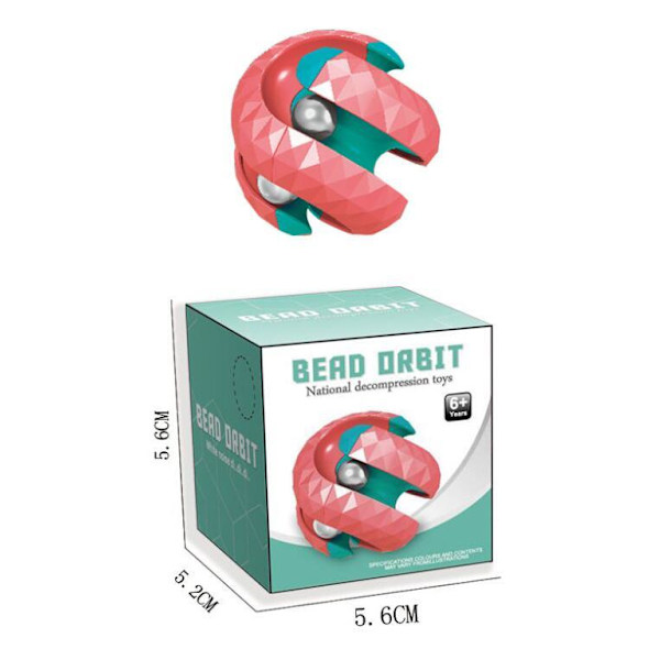 Roterande Rubiks Kub Pärllabyrintboll Pink