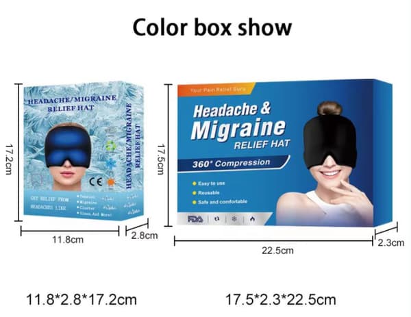 Huvudvärk Förkylning Migrän Relief Head Ice Pack Wrap Purple double layer