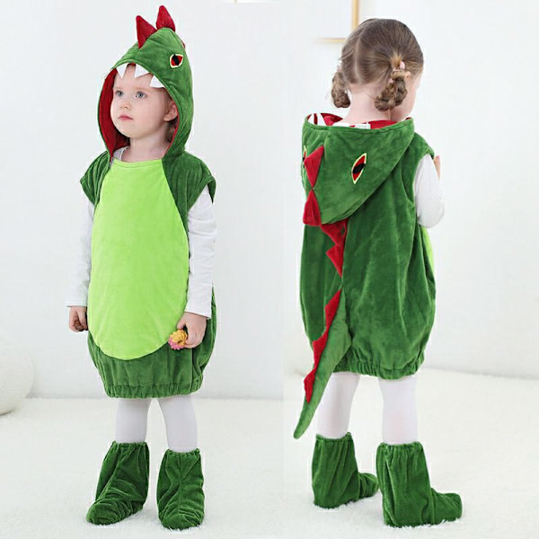 Vihreä T-Rex-asu Dinosauruksen Huppariasu M