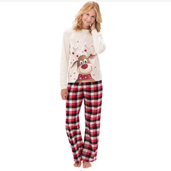 Julepyjamas for familien - Reinsdyr og snøflak-mønster Children 6T