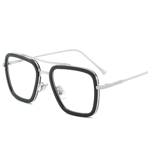 Retro Aviator Solglasögon fyrkantig metallram Style 6