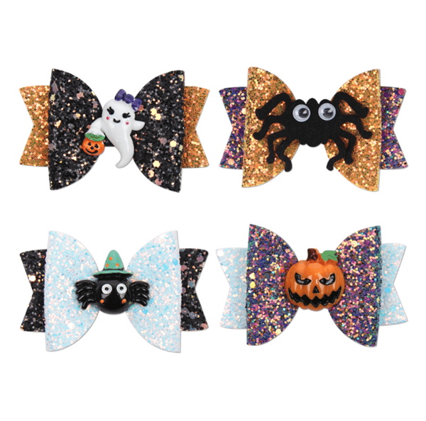 4-pack Halloween hårbågar Clip New Girl Bow