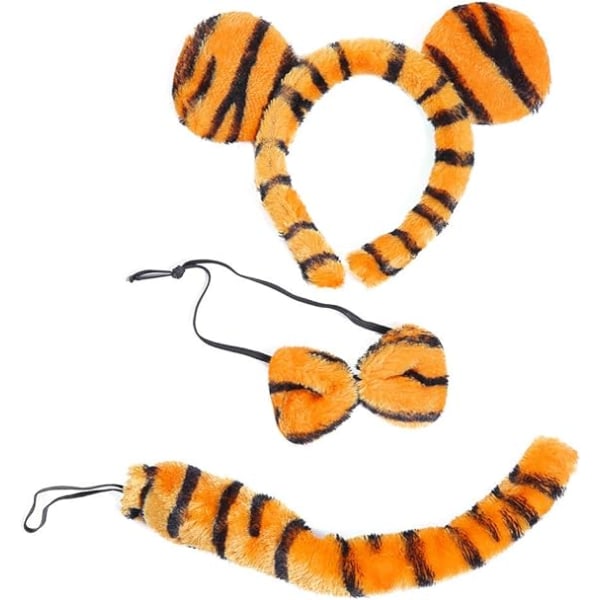 Halloween Djurdräkter för Flickor Giraff Tiger med Hårband Klä Upp Kläder L