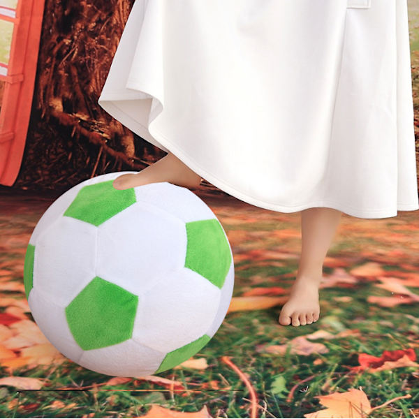 Plysch fotbollar fluffig fylld fotbollskudde green 45cm