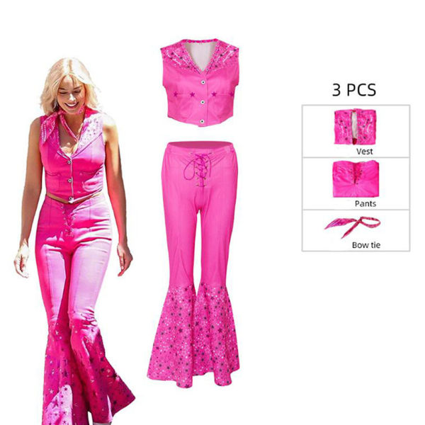 Barbie-film Margot Robbie Cosplay 3-delad set Children 130