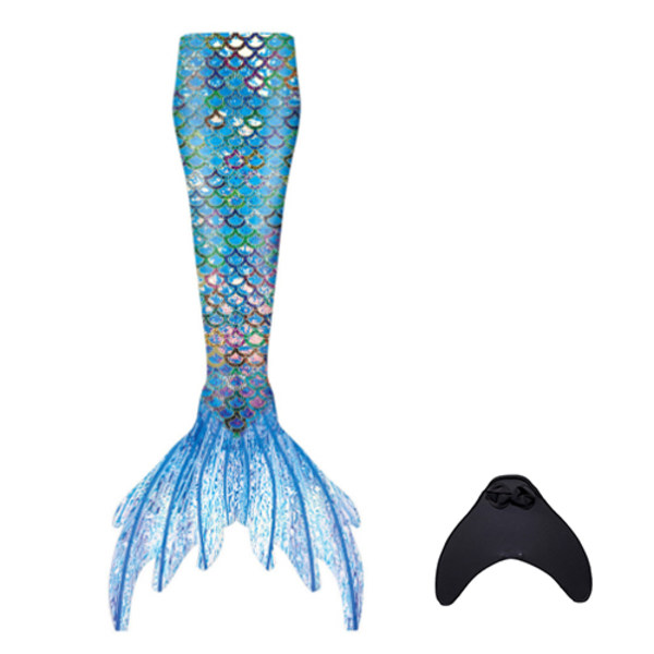 Baddräkt Mermaid Tails för simning blue 5XL