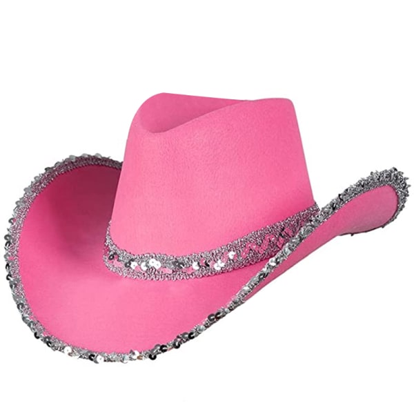 Voksen Texan Cowboy Hat, Festtilbehør pink