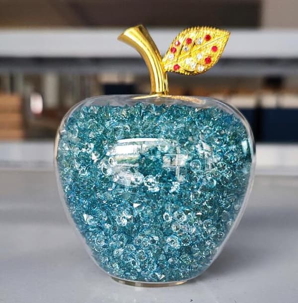 Julgranskulor i Resin med Diamant-Effekt Blue