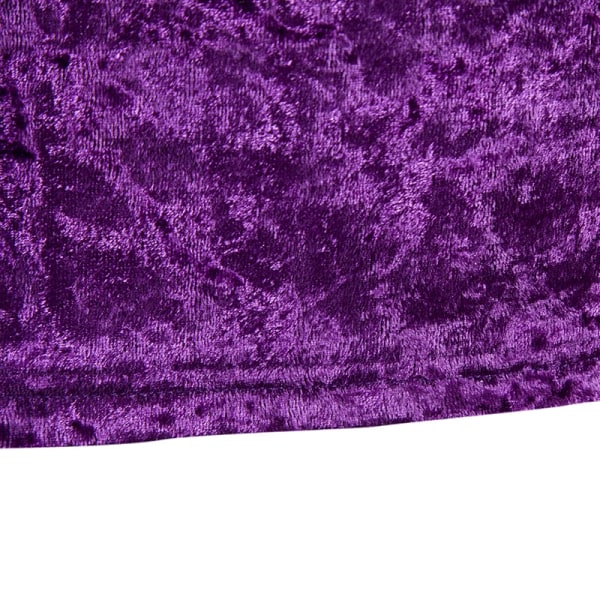 Herr sammet långärmade skjortor Turtleneck Slim Fit Top Purple XL